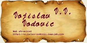 Vojislav Vodović vizit kartica